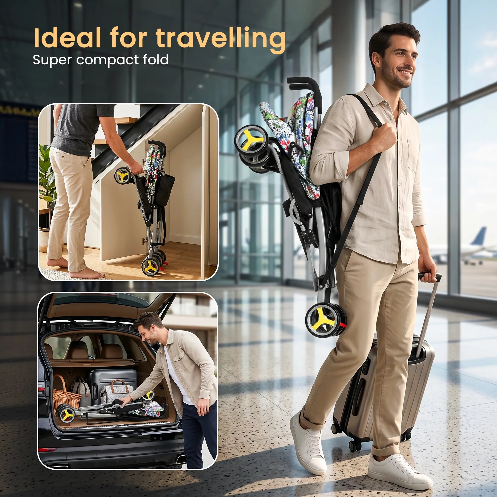 Whimsikidz Tag - Along Travel Stroller